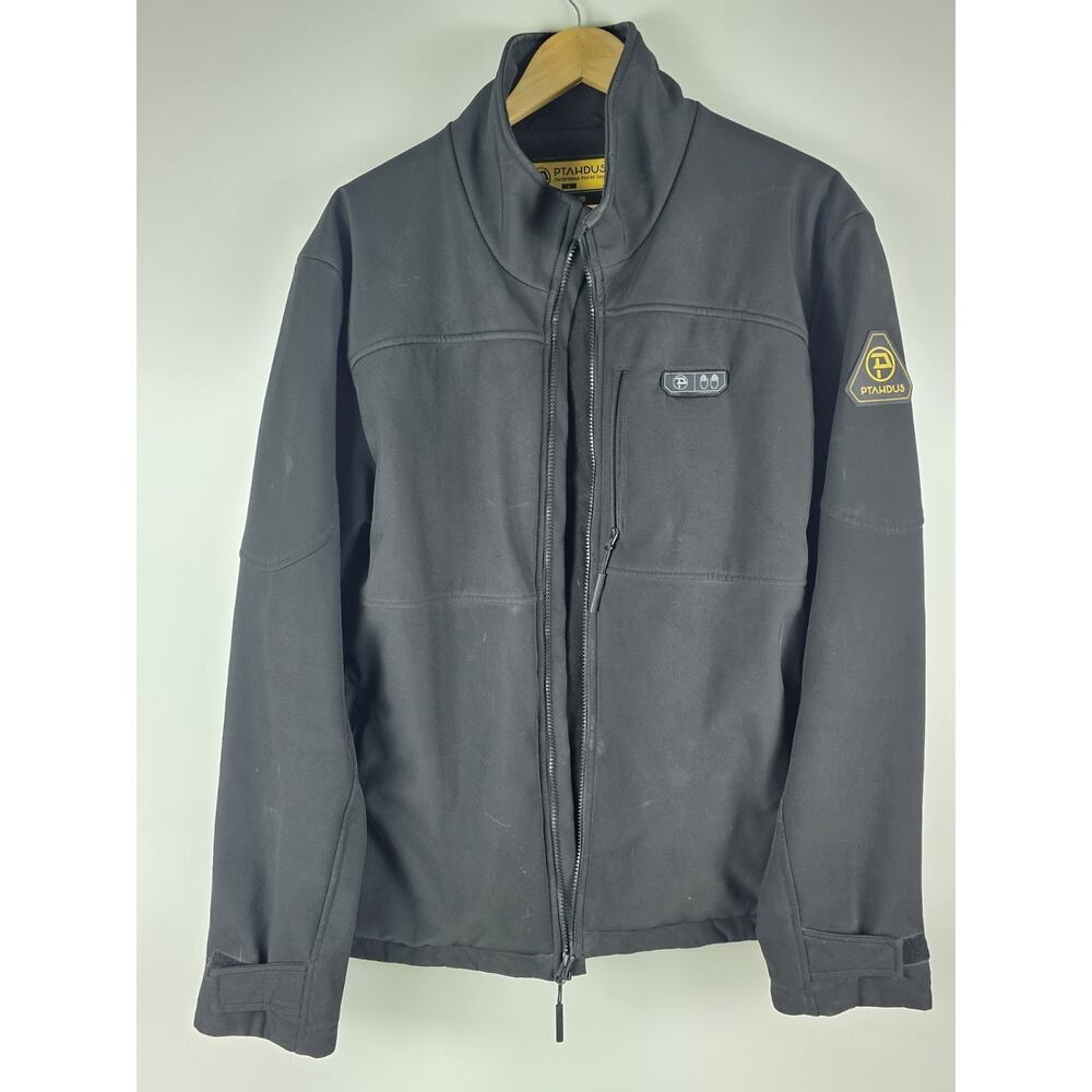 PTAHDUS Men’s Heated Jacket, Performance Jacket Soft Shell. Size L. No Battery.